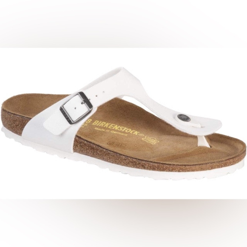 BIRKENSTOCK GIZEH WHITE BIRKO-FLOR WHITE SOLE